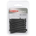 #8 X 1-1/2" Black Screw,Flat Head Phillips Wood Screw, Electroplating Black Carbon Steel, #8 X 1-1/2-Inch, 75Pcs - color: Black Zinc Plated Screws, size: #8 x 1-1/2"