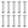 PATIKIL Hex Chicago Screws, 10 Set Binding Screw Posts M6 x 35 mm Connecting Hex Drive Socket Cap Bolt Nuts for Scrapbook Leather Belt Album Photo Furniture Repair, Silver - size: M6 x 35