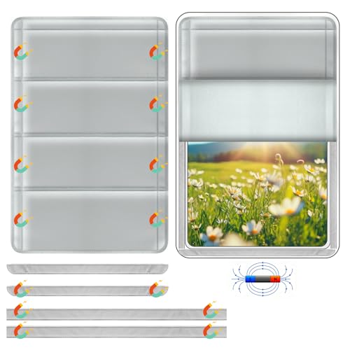 RV Door Window Shade Cover - Magnetic RV Blackout Window Cover with UV Protection and Privacy Features (25 * 16 in) Foldable Magnet Design, Waterproof Fabric, and Reflective Silver Coating - color: Grey, size: 1 Pack (25"L x 16"W)