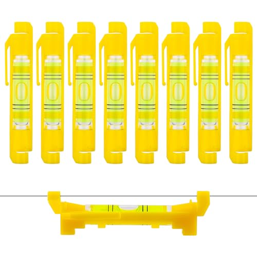 8 Pcs Hanging Bubble Line Level String Tools, Mini Spirit Level for Building Trades, Bricklaying, Tiling, Engineering, Surveying, Metalworking and Measuring - size: 8 PCS