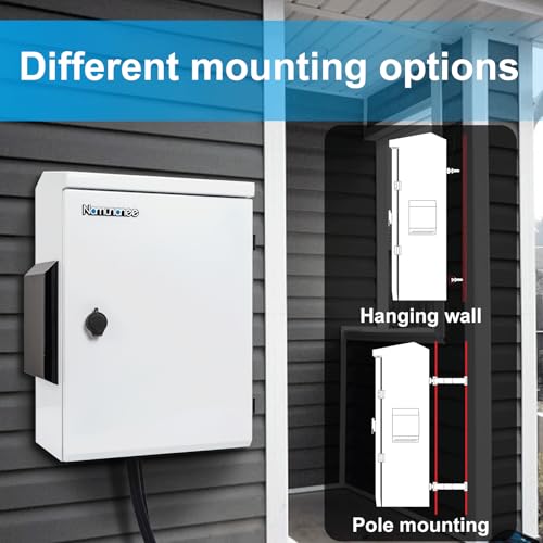 Outdoor Electrical Box with Thermostat and Fan, Cold-Rolled Steel Plate, Aluminum Alloy Back Beam, One-Piece Ventilation Design, IP65 Waterproof, Wall/Pole Mounted. (19.6" x 15.7" x 7.9") - size: 19.6" x 15.7" x 7.9"