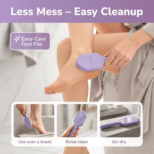 SILKLE Nano Glass Foot File - Foot Callus Remover for Feet & Foot Scrubber - style: Purple
