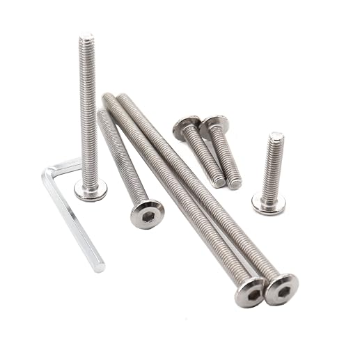 cSeao 20pcs 1/4"-20 x 3/4" Flat Head Allen Head Joint Conecting Bolts Socket Cap Screws for Furniture Table 304 Stainless Steel - size: 1/4"-20 x 3/4" 20pcs