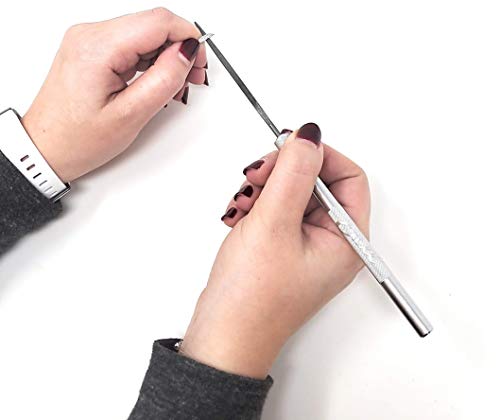 Excel Blades 6-Piece Mini File Set – High Carbon Steel Files for Woodworking, Jewelry, Cosplay, Metal & Hobby Use – Includes Flat, Half-Round, Round, Square, Knife & Equaling Files - style: File Set