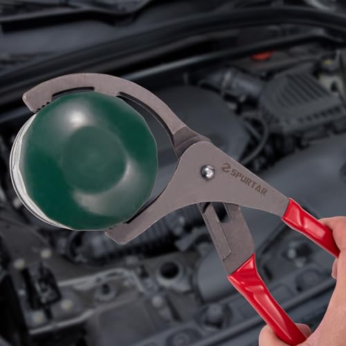 Spurtar 7pcs Swivel Oil Filter Wrench Set, 9" & 12" Oil Filter Removal Tool - size: 7-Piece Set: 2-3/4" - 5-1/4"