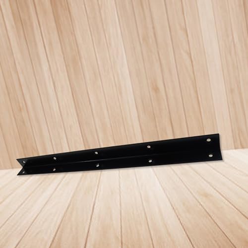 Long L Bracket,ULIFESTAR Black Corner Brace Brackets,Iron Corner Brackets,Thickness 2mm,Heavy Duty Shelf Bracket,Metal Right Angle Bracket for Wood,430*30mm/16.93*1.18'' 4 PCS - size: 430*30mm/16.93*1.18''