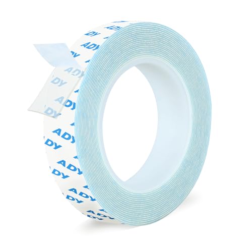 ADY Double Sided Tape Heavy Duty Removable 1in x 20ft, Clear Mounting Tape for Walls, Picture Hanging Strips Damage Free - color: Clear