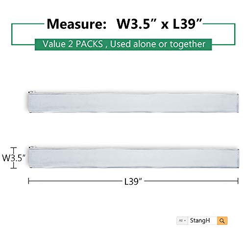 StangH Office Cable Management Sleeve kit 39 Inches, 2 Pieces -White - color: Greyish White, size: 39"L x 3.5"W-2PACKS