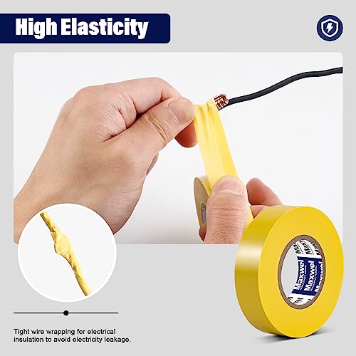 Yellow Electrical Tape Vinyl 3/4 In 60 Ft PVC Electric Tape - color: Yellow