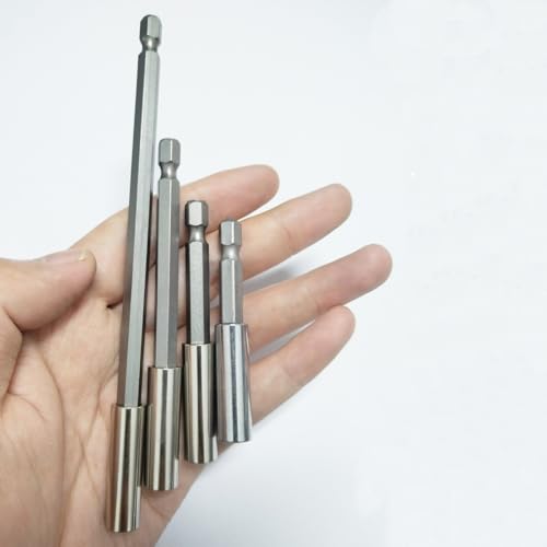 4 Pieces Drill Extension Bit Holder Set,1/4 Magnetic Hex Shank Screwdriver Drill Bit Extension Holder 63.5/75/100/150mm for Household Use, DIY, Repair Work, and More