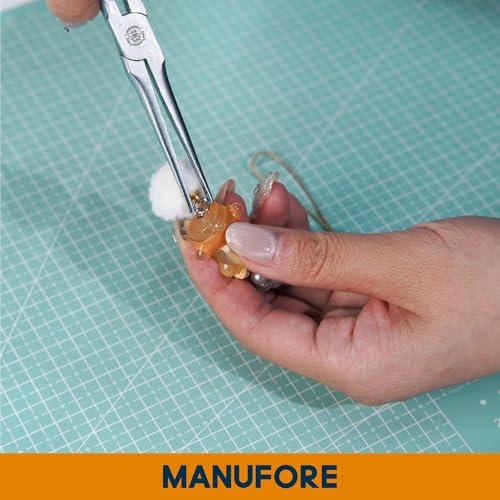 MANUFORE 2-Piece 6 Inch Mini Needle Nose Pliers Set, Straight and 45° Bent - color: Blue