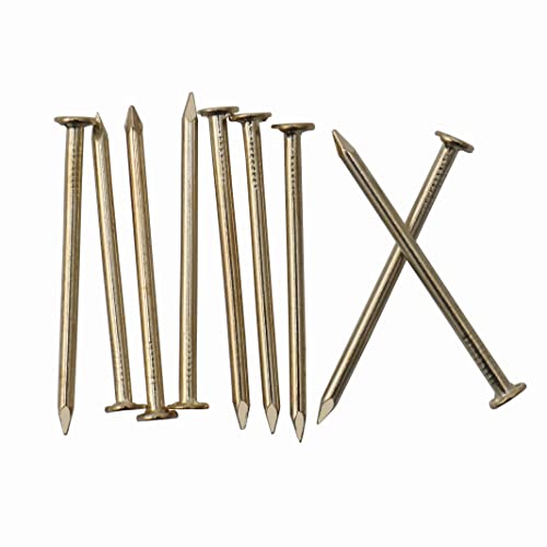 JEGONFRI 240PCS 1-1/2" x 14Ga Brass Plated Nails for Hanging Pictures - color: Gold, size: 1-1/2 In , 240 Pcs