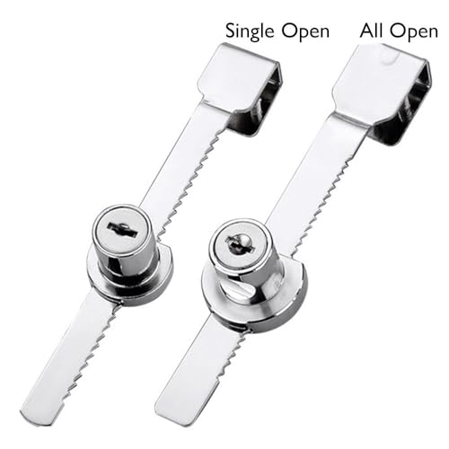 Sliding Glass Durable 328 Window Lock Showcase Cabinet for 2mm-6mm with Key(All Open)
