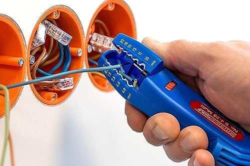 WEICON Cable Stripper No. S 4-28 Multi | Integrated Stripping Function | High Safety | Adjustable Cutting Depth | for Round Cables | Working Range 4-28 mm Ø
