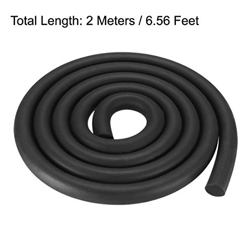 uxcell Foam Rubber Seal Weather Strip 18mm Diameter 2 Meters Long Black - size: 18mm x2m
