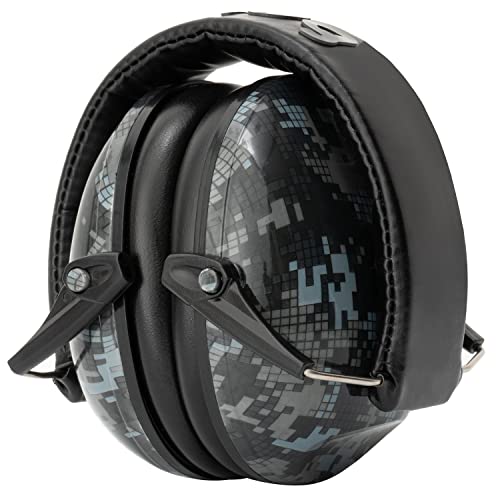 Snug Kids Earmuffs – Noise Reduction for Toddlers & Children – Adjustable, Lightweight, Foldable, Soft & Comfortable - color: Black Digi Camo