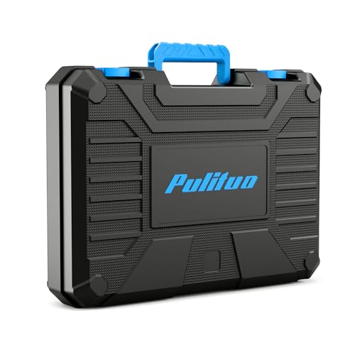PULITUO Tool Set, 149-Piece Home Drill Set with Blue 12V Cordless Drill, Tool Box, Hand Tool Kits for Women & Men and DIY Enthusiasts, for Home Improvement - style: 12V Set(Blue)