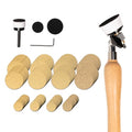 POWERTEC Bowl Sander Tool Kit with Double Bearing Holder and 1" & 2" Hook & Loop Sanding Discs | 1/4" Mandrels, Adjustable Head, 80 Sanding Pads of Each Size - 80/120/150/220 Grits (72233) - style: Bowl Sander Tool Kit