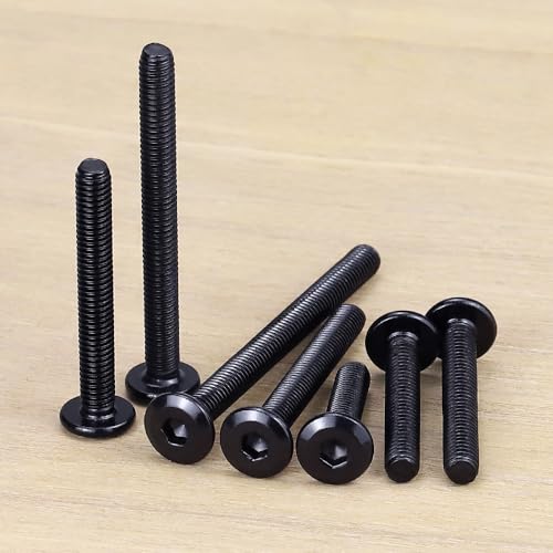 1/4-20 x 1-3/4" Black Hex Socket Head Cap Screws, 304 Stainless Steel 18-8, Furniture Bolts, Connector Screws, Black Coated, Full Thread, 25 PCS - size: 1/4-20 x 1-3/4"