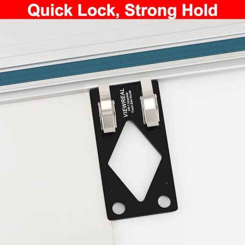 Track Saw Guide Rail Square CNC-Machined Track Saw Square Guide with Edge Support, 90° Right Angle Cutting Tool Compatible with Festool and Makita Compact Parallel Guide System Accessory - color: Black