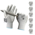 Schwer 6 Pairs A2 Cut Resistant Work Gloves, Ultra Durable, LT5636, S - size: Small