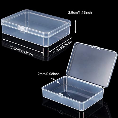 Jetec 6 Pieces Small Clear Plastic Storage Box, 4.5 x 3.3 x 1.2 Inch - size: 4.5 x 3.3 x 1.2 Inch