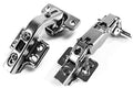 Berta (2+2) 135/165 Degree Hinges Combination, Full Overlay, 2-Cam 4-Way Adjustment, Concealed Frameless Lazy Susan/Bi Folding Cabinet Door Hinges Set with Screws (135 & 165 Degree Soft Close Hinges)