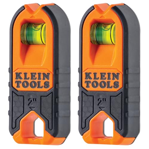 Klein Tools MSF1002 Magnetic Stud Finder and Level, Compact, Wood and Metal Detector with Bubble Vial for Accurate Markings, Felt Pad Backing, 2-Pack - size: Pack of Two