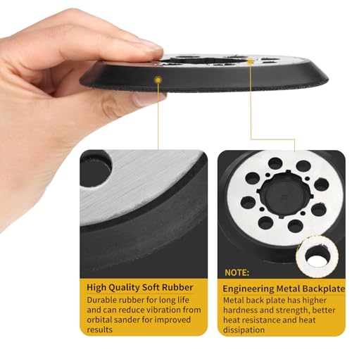 Orbital Sander Metal Pad Replacement for Craftsman, 2 Pack - size: FIT 1.97 IN / 50 MM