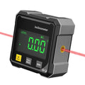 Digital Angle Finder with Electronic Laser & 4-Side Magnetic Base - Electronic Inclinometer with LED Display Cube Inclinometer, Table Saw Miter Protractor, Woodworking Measuring Tool, Level Box