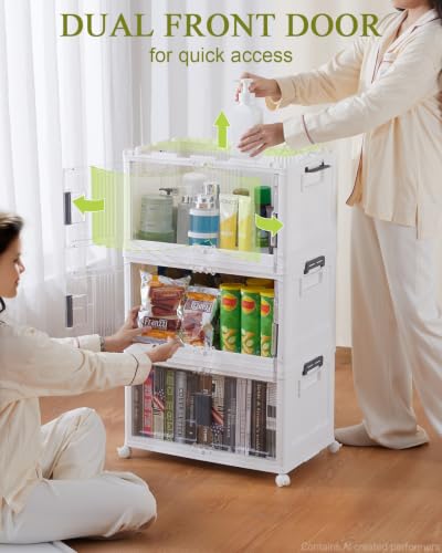 OlarHike 144QT Storage Bins with Lids for Closets, Office, Dorm, 3 Pack - size: 48QT-White