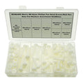Metric M8 Phillips Pan Head Nylon Screws Nuts Flat Washers Assortment Kit, Screws Length:10mm to 40mm(White) - size: M8