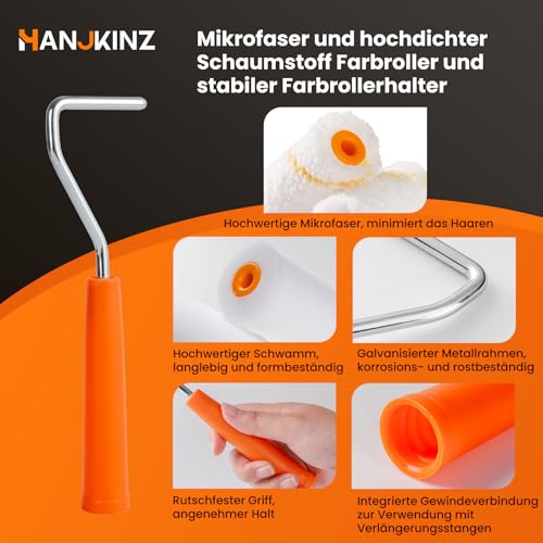 2 Inch Small Paint Roller Kit, Pack of 19 - size: 2 Inch Kit, 19 Pack