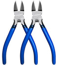 KAIHAOWIN Wire Cutters 2 Pack 6.5 Inch, Flush Cutters Zip Tie Cutters Cable Snips Wire Snips, Spring Loaded Side Cutting Pliers for Jewelry Making Crafts Floral Artificial Flowers Electrical - size: 6.5 inch