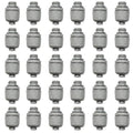 Conduit Connectors, 1/2 Inch, Straight, Grey, 30-Pack - size: 30-Pack