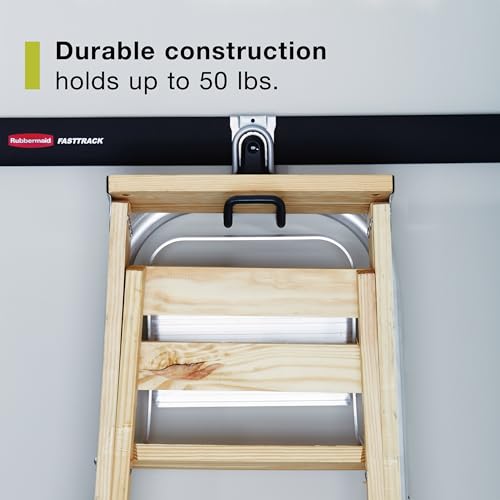 Rubbermaid FastTrack Ladder Hook Garage Wall/Ladder Hanger Wall Mount and Heavy Duty Organization for Home/Garage/Wall/Shed - style: Ladder Hook