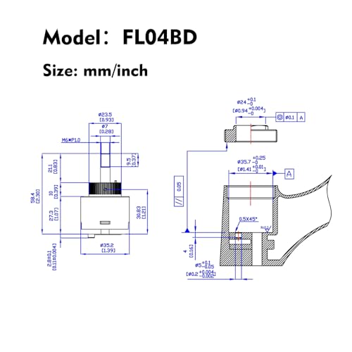 HAIN-YO FL04BD 35mm Faucet Cartridge, KCG 7020 35mm Single Lever Joystick Style Ceramic Cartridge for Hain-Yo Kingston Brass