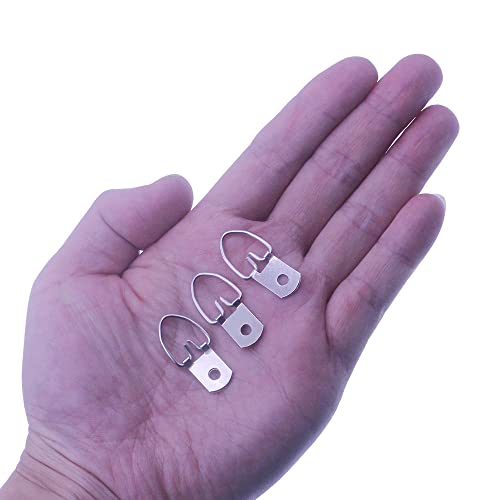 D-Ring Picture Hangers with Screws, 50 Pcs Single Hole Picture Hanging Hardware, Picture Hooks for Mirror, Clock, Decoration, Paintings, Artwork Picture Frame - size: 50 Pcs Single Hole