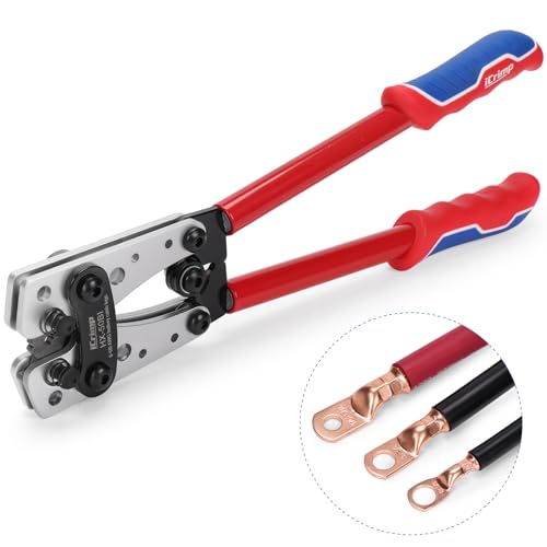 iCrimp Cable Lug Crimping Tool for Heavy Duty Wire Lugs AWG 8-1/0