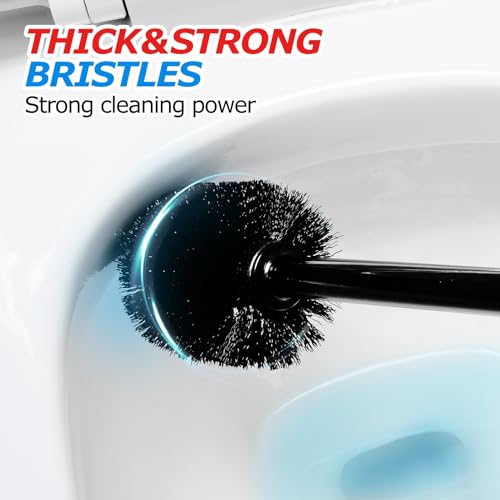 FORASTO 2Pack 2 in 1 Toilet Brush and Plunger Set, Extended Handle Plunger,Toilet Bowl Brush Plunger Set,Bathroom Cleaning Tools,Toilet Brush Plunger Combo,Cleaning Brush,Cleaning Supplies | 21" Extended, Cleaning Gloves, Heavy Duty Rubber Toilet Bowl Cle