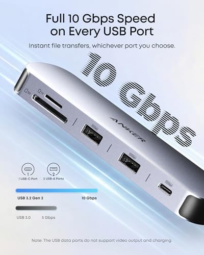 Anker Nano Laptop Docking Station Dual Monitor,8-in-1 USB C Hub for Windows