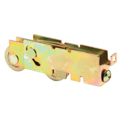 Prime-Line D 1847 1-1/8 In. Steel, Sliding Door Tandem Roller Assembly with F-Tab (Single Pack) - size: 1-1/8 inch