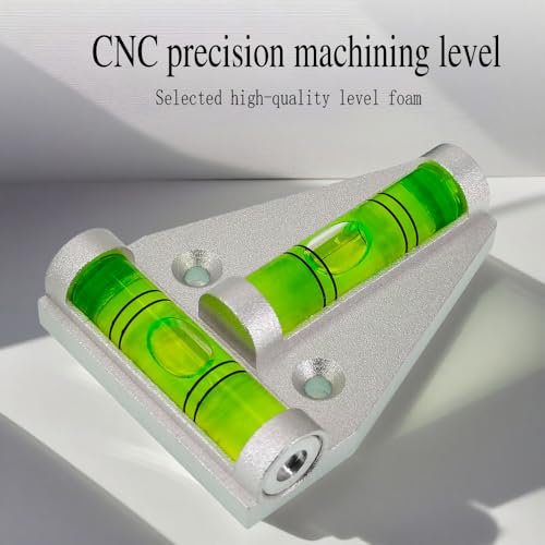 T-Shaped Spirit Level, Aluminum Alloy, 58mm x 24.5mm, with Dual Bubble Vials and Magnetic Base (58mm)