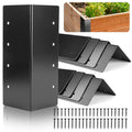 8 Pack Raised Garden Bed Corner Brackets, 3"x 3" x 6" Metal Corner Brackets for 9"-12" Garden Bed with Screws for Wood Frame, Flower or Vegetable Planter Garden - style: Matte black -8pack
