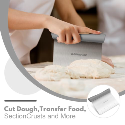 Multi-Purpose Stainless Steel Bench Scraper Dough Blender & Pastry Cutter - color: Gray
