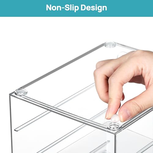 Vtopmart Acrylic Desk Organizer with 8 Drawers for Office, Makeup, Crafts - style: C