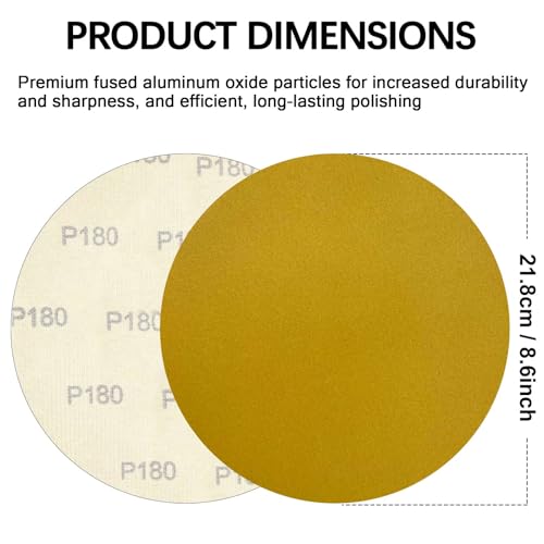 9 Inch Drywall Sanding Discs 180 Grit Set - size: 9 Inch 180 Grit Sanding Discs