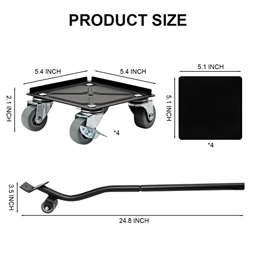 Furniture Movers with Wheels & Furniture Lifter Set, Easy to Moving Heavy Furniture, for Moving Heavy Furniture, Refrigerator, Sofa, Cabinet360° Rotation Wheels Double Bearing Roller Mute - size: Big