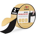 DEMEDO Pipe Insulation Tape, Pipe Wrap Insulation Foam Tape Self Adhesive, Outdoor Water Pipe Insulation Roll for HVAC, AC Line Insulation, 2 inch x 16.5 FT Heat Tape for Water Pipe, Black - style: 2" wide x 1/8" thick x 16.5ft long