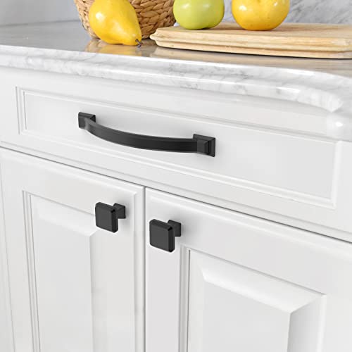 Amerdeco 10 Pack Matte Black Cabinet Pulls 7" - color: Matte Black, size: 7" hole center